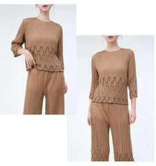 Petite Elegance Pleated 2-Piece