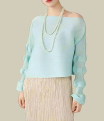 Luxury  Accordion Pleats Blouse