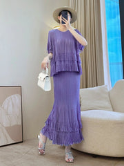 Truly Plissé Frill 2-Piece Skirt Set