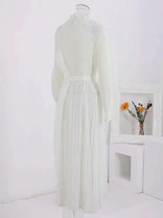 Unique Pleated Ruffle Dress