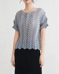 Luxury Crinkled Pleats Top