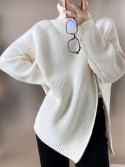 Luxury Ribbed Side-Zip Knit