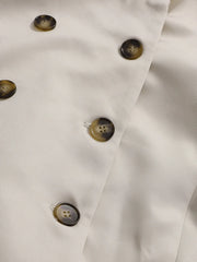 Asymmetrical Ruffle Trench Coat