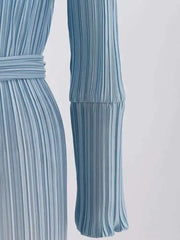 Elegant Ombre Plissé Dress