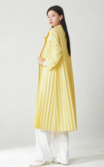 Luxury Plissé Duster Coat