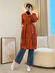 Luxury Pleated Trench Coat