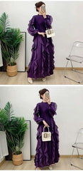 Luxurious Plissé Ruffles Dress