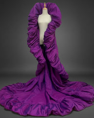 Sculptural Taffeta Opera Cape