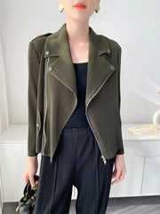 Luxury Pleated Asymmetric Jacket