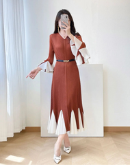 Luxury Formal Pleats Resort Dress