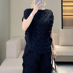 Luxe Pleated Crinkled 2-Piece Set