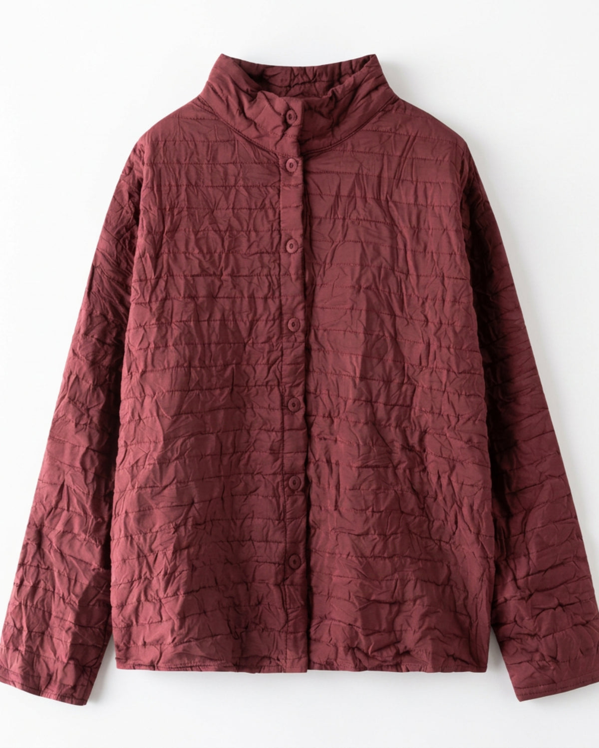 Crinkled Plissé Button Jacket