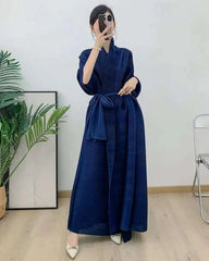 Luxury Plissé Longline Coat