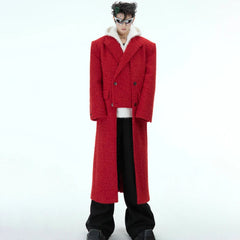 Men's Luxe Wool-Blend Long Coat