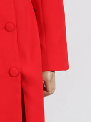 Luxury High Collar Slit Dress