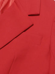 Women's Classic Red Tailored Long Coat