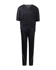 Pleated Twist Pants Set