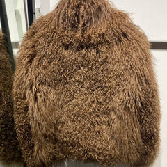 Couture Mongolian Curly Shearling Jacket