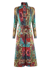 Luxury Plissé Stretchy Long Coat