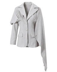 Luxury Draped Cape Blazer
