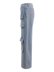 New! Women's 2 Piece Supreme Cargo Denim Set