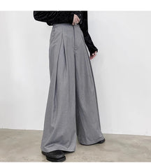 Men's Pleated Wide Baggy Pants | Luxury Streetwear