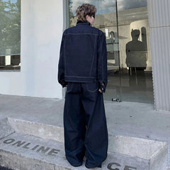 Men's Luxury Wide-Leg Jean & Jacket