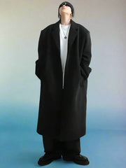 Men’s Luxury Extra Long Wool Blend Overcoat