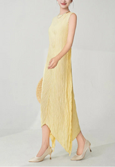 Plissé Sleeveless Dress