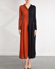Luxury Plissé Midi Shirt Dress
