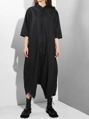 Couture Black Jumpsuit: Wide Leg, High Waist Design