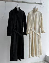 Luxe Cotton Blend Belted Dress
