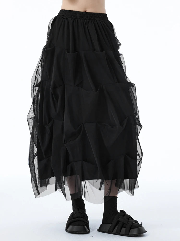 Luxury Black Tiered Tulle Skirt