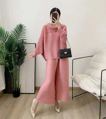Japanese Plisse Top & Pant Set