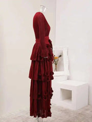 Luxury Pleats Tiered Dress
