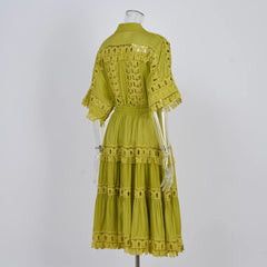 Luxe Butterfly Embroidered Top & Skirt