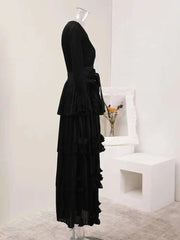 Luxury Pleats Tiered Dress
