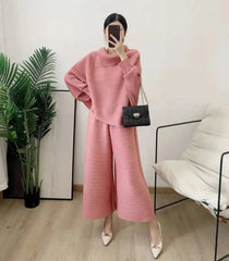 Japanese Plisse Top & Pant Set