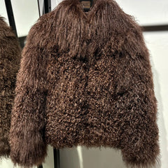 Couture Mongolian Curly Shearling Jacket