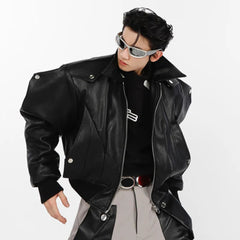 Men's Vegan Leather Moto Rider Jacket