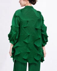 Origami Plissé Tunic Top