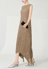 Plissé Sleeveless Dress