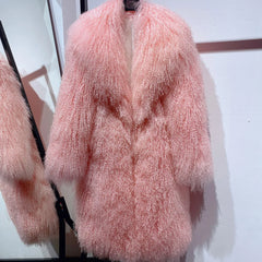 Couture Shearling Lamb Fur Coat - Extra Long