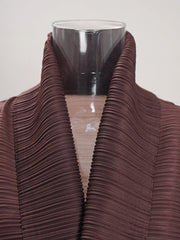 Truly Pleated Oversized Brown Trench Coat