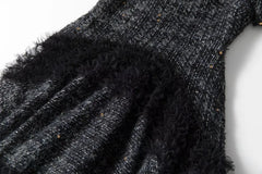 Luxe Formal Tweed Tulle Dress