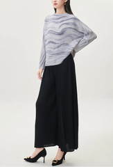 Luxury Micro-Pleated Knit Top