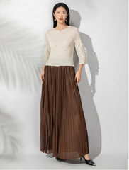 Luxury Sheer Pleated Ruffled Top