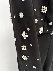 Luxury Formal Crystal Cape Dress