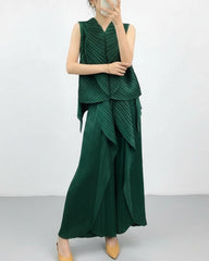 Luxury Plisse Pants Set
