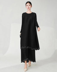 2-Piece Luxe Plissé Pant Suit